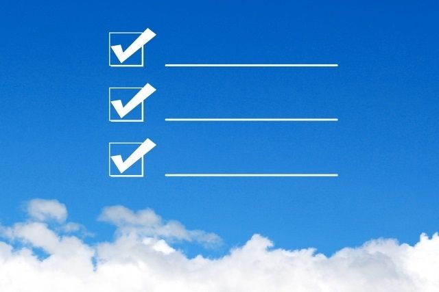 空にチェック項目